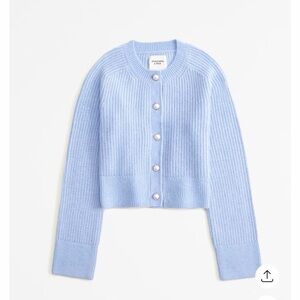 Abercrombie & Fitch Light Blue Pearl Button Cardigan